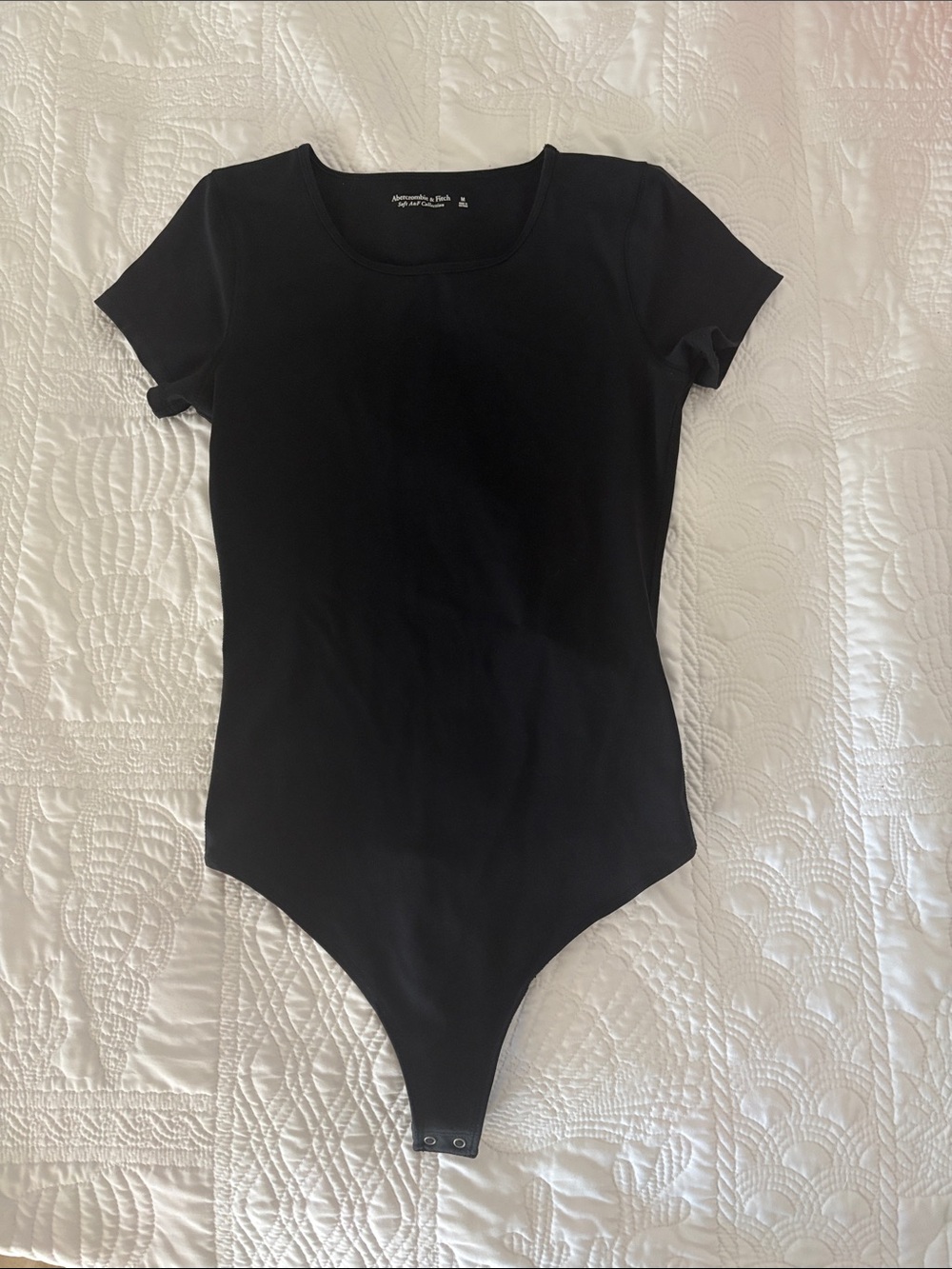 Abercrombie & Fitch Black Short-Sleeve Bodysuit